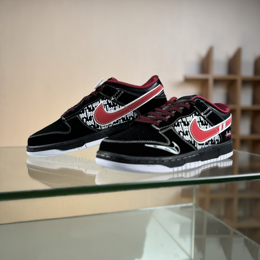 Nike SB Dunk Low“字母黑红勾” 低帮休闲板鞋 KK1333-051