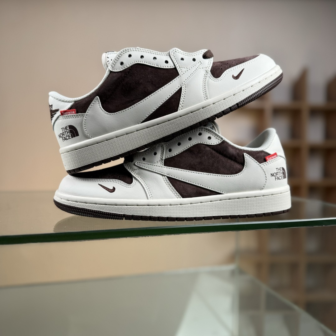 Travis Scott x Fragment Design x Jordan Air Jordan 1 Low OG SP “北面三方联名-米棕猪八革” DM7866-121