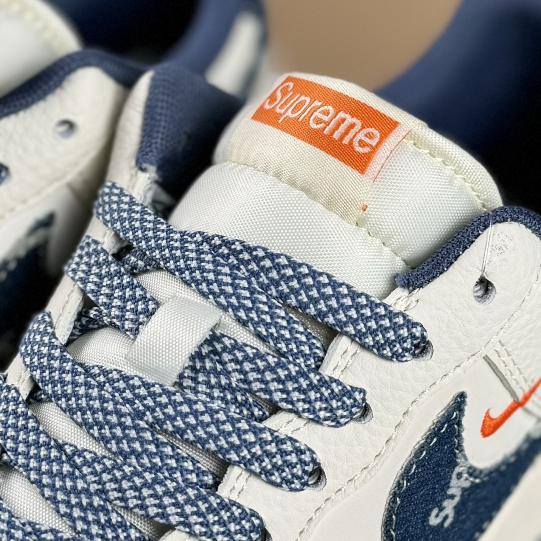 Nike Air Force 1 '07 Low “Supreme联名——牛仔米蓝四勾”空军一号 高端定制 低帮 运动鞋 QW5606-263
