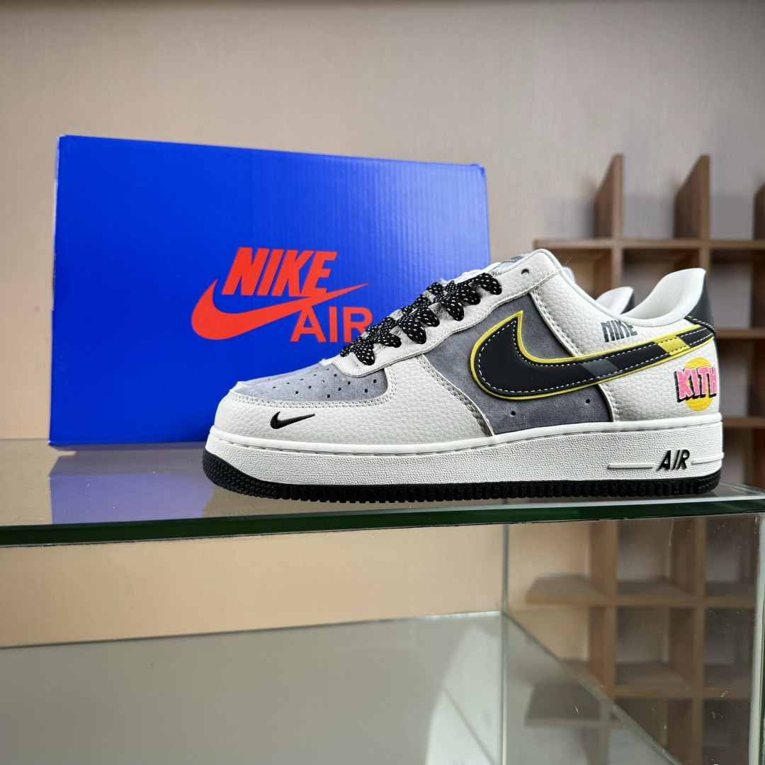 NIke Air Force 1 '07 Low “KITH联名——米灰黄边勾”空军一号 低帮 运动鞋 SY1388-013