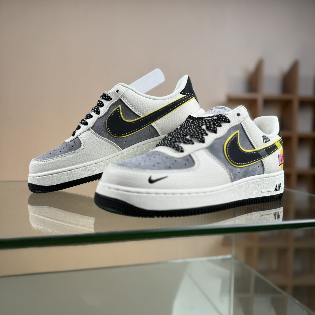 NIke Air Force 1 '07 Low “KITH联名——米灰黄边勾”空军一号 低帮 运动鞋 SY1388-013