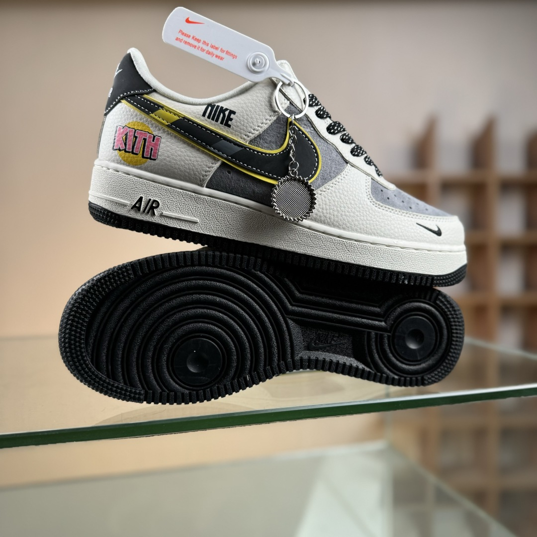 NIke Air Force 1 '07 Low “KITH联名——米灰黄边勾”空军一号 低帮 运动鞋 SY1388-013