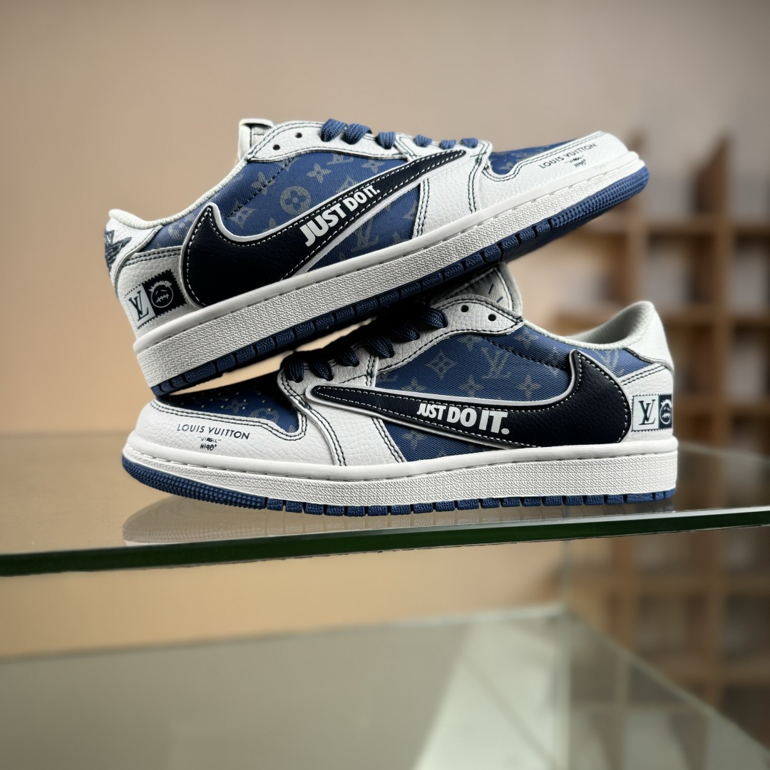 Travis Scott x Fragment Design x Jordan Air Jordan 1 Low OG SP “LV联名——蝶翅蓝” DZ5899-037