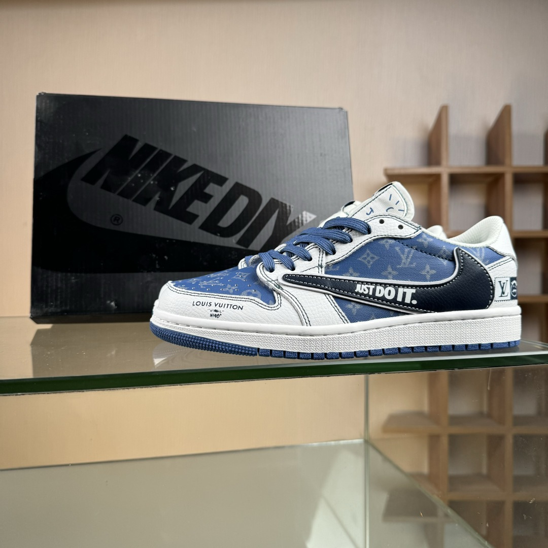 Travis Scott x Fragment Design x Jordan Air Jordan 1 Low OG SP “LV联名——蝶翅蓝” DZ5899-037