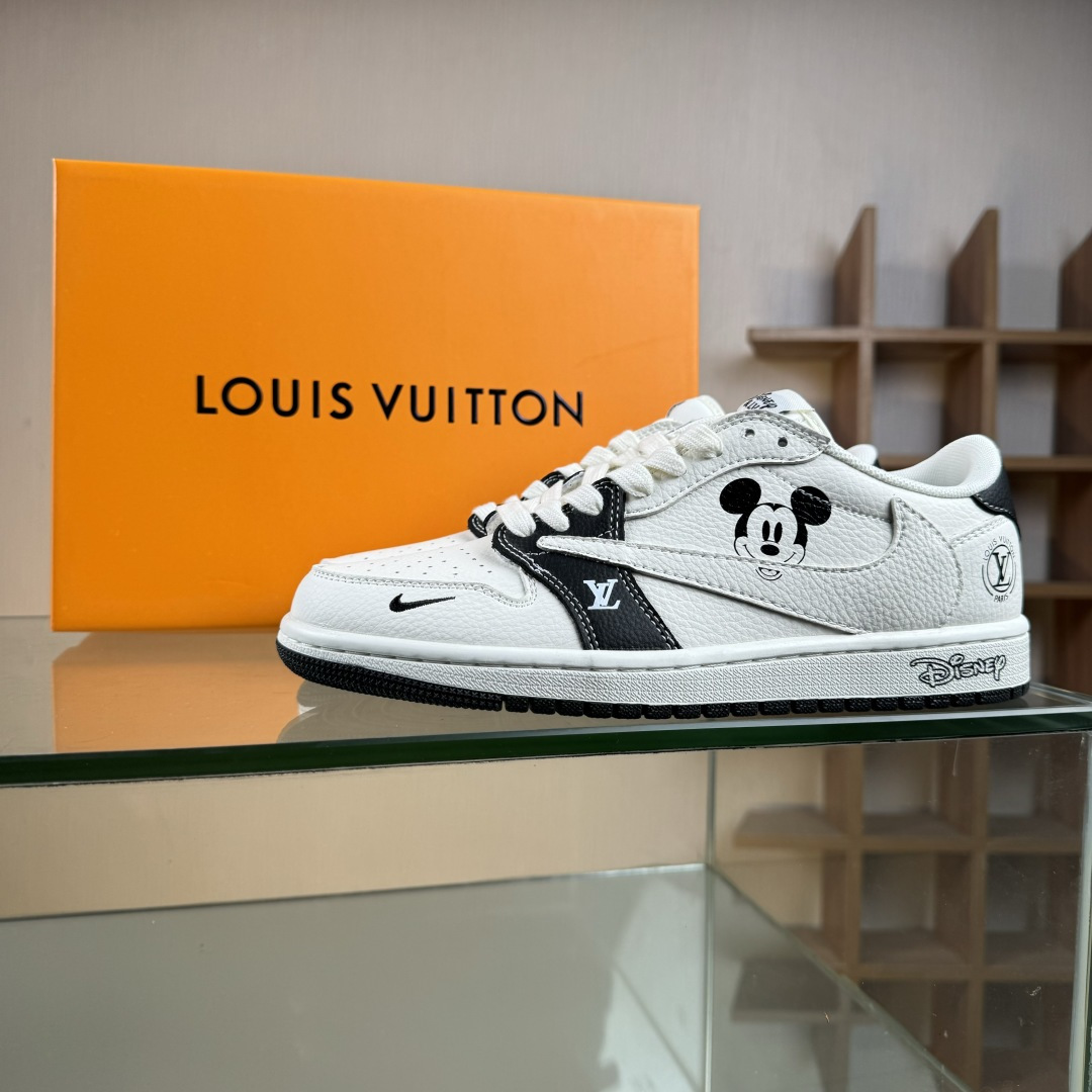 Travis Scott x Jordan 1 Low LV 迪士尼 三方联名-白黑米老鼠 倒勾低帮休闲版本 DZ2688-003 Travis Scott x Jordan 1 Low LV 迪士尼 三方联名-白黑米老鼠 倒勾低帮休闲版本 DZ2688-003