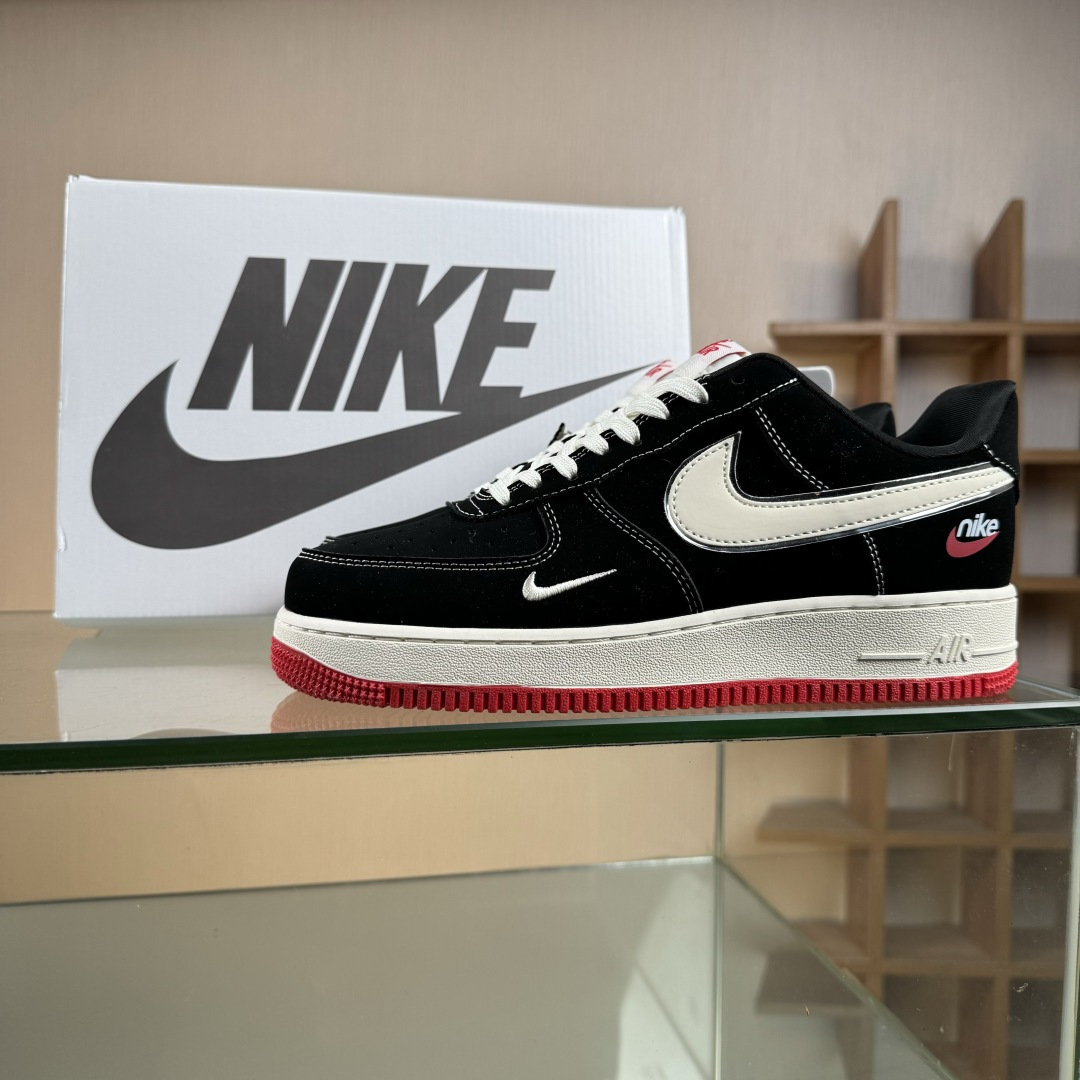 NIke Air Force 1 '07 LOW 黑白红底 运动鞋 休闲鞋 DF0188-118