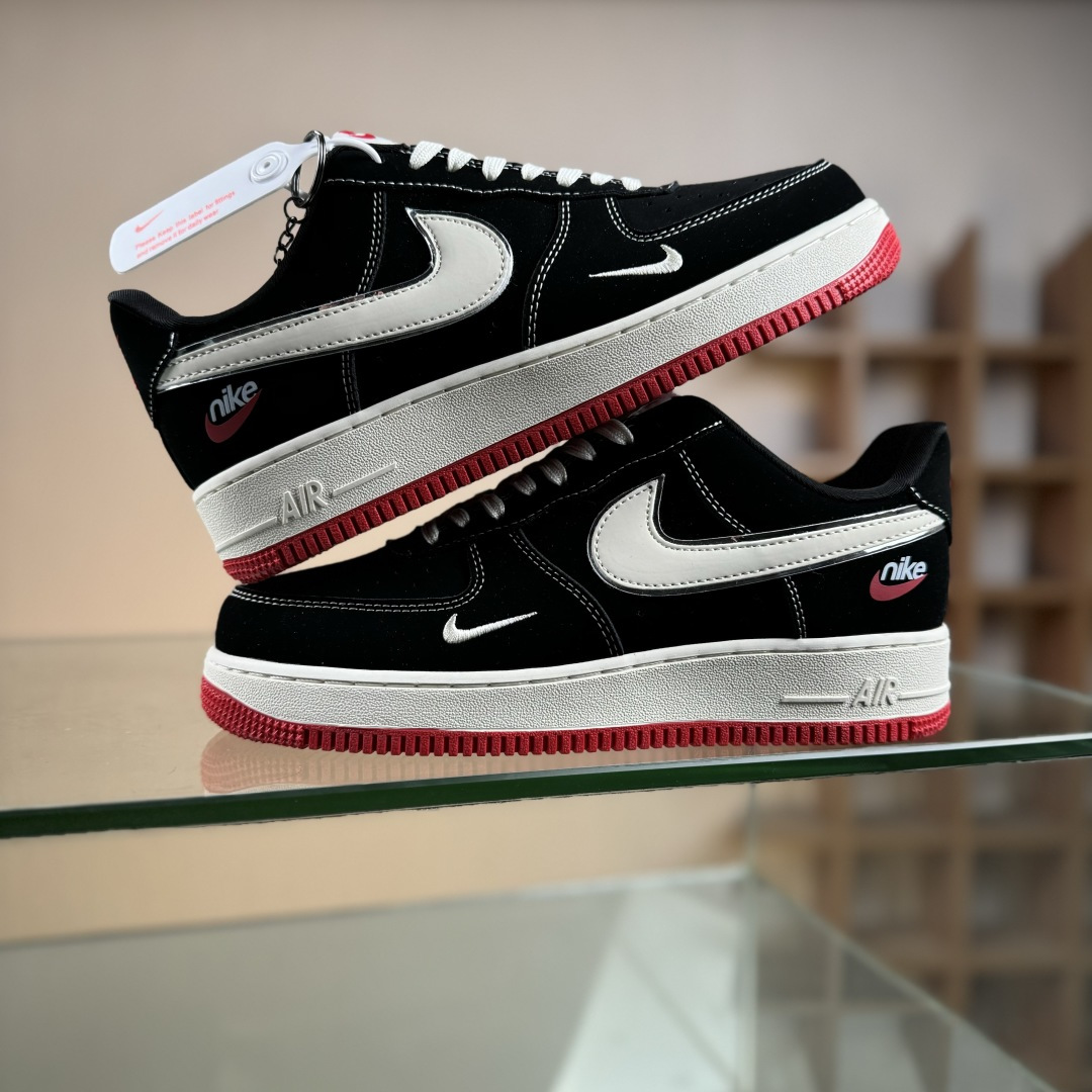 NIke Air Force 1 '07 LOW 黑白红底 运动鞋 休闲鞋 DF0188-118