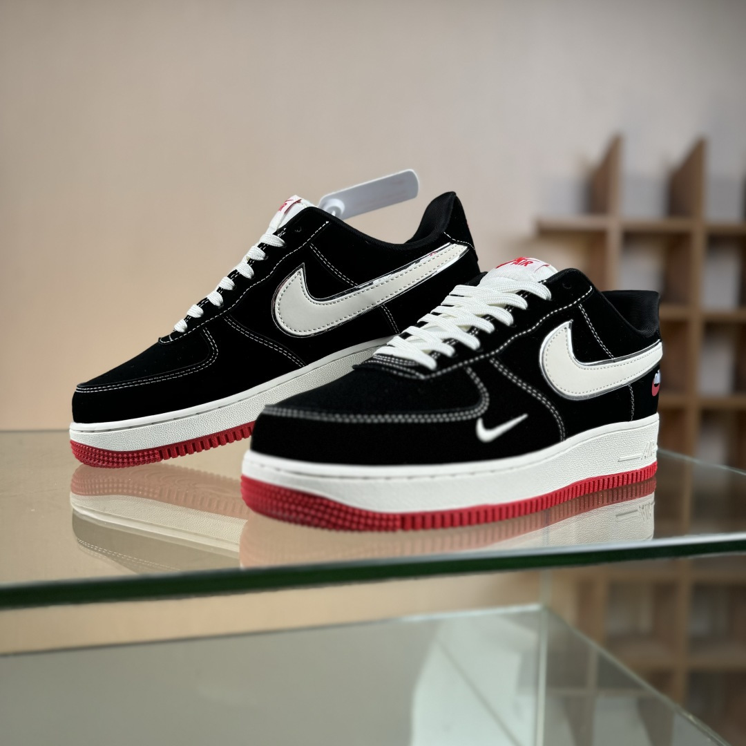 NIke Air Force 1 '07 LOW 黑白红底 运动鞋 休闲鞋 DF0188-118