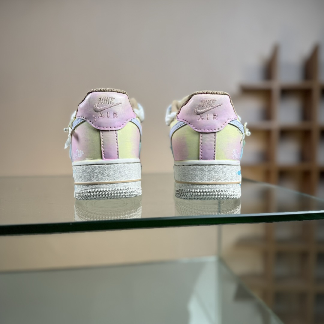 手绘涂鸦“雾屿星芒”Nike Air Force 1 “Mist Island & Starlight”空军一号定制板鞋 FJ7740-120