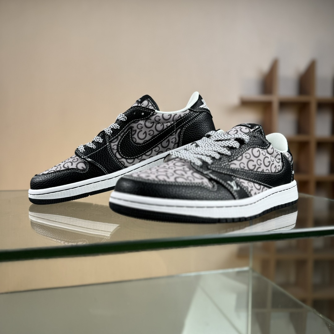 Nike Air Jordan 1 x Travis Scott AJ1倒勾 乔一倒钩 ‘DIY’定制 耐克 低帮文化篮球鞋 DZ5899-041