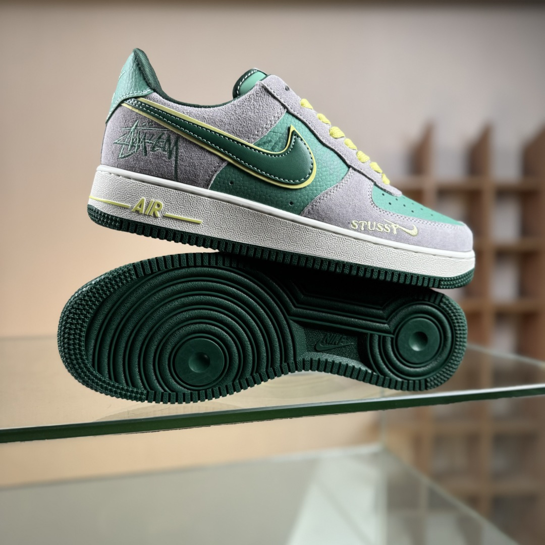 Nike Air Force 1'07 Low 斯图西联名 绿灰猪八 空军一号低帮休闲板鞋 SS1979-007
