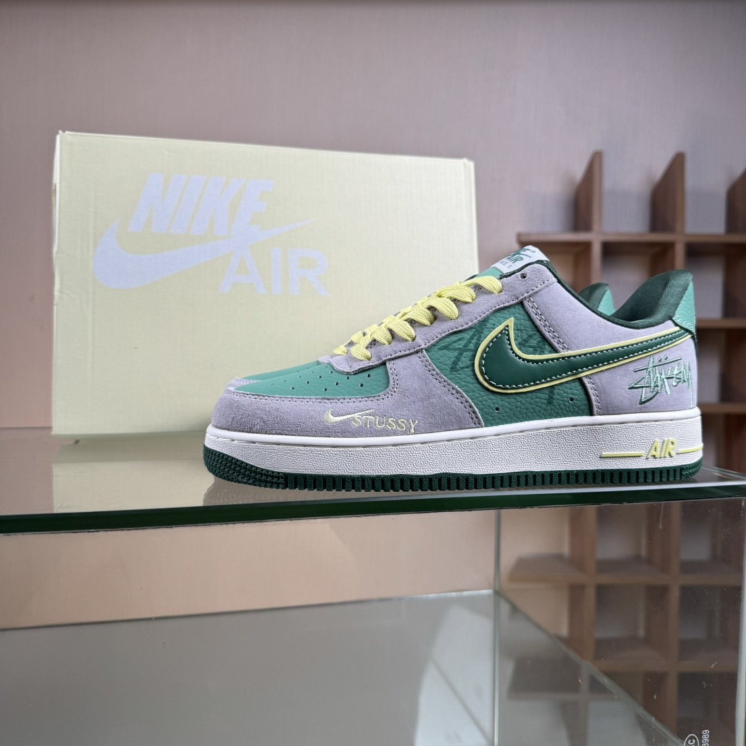 Nike Air Force 1'07 Low 斯图西联名 绿灰猪八 空军一号低帮休闲板鞋 SS1979-007