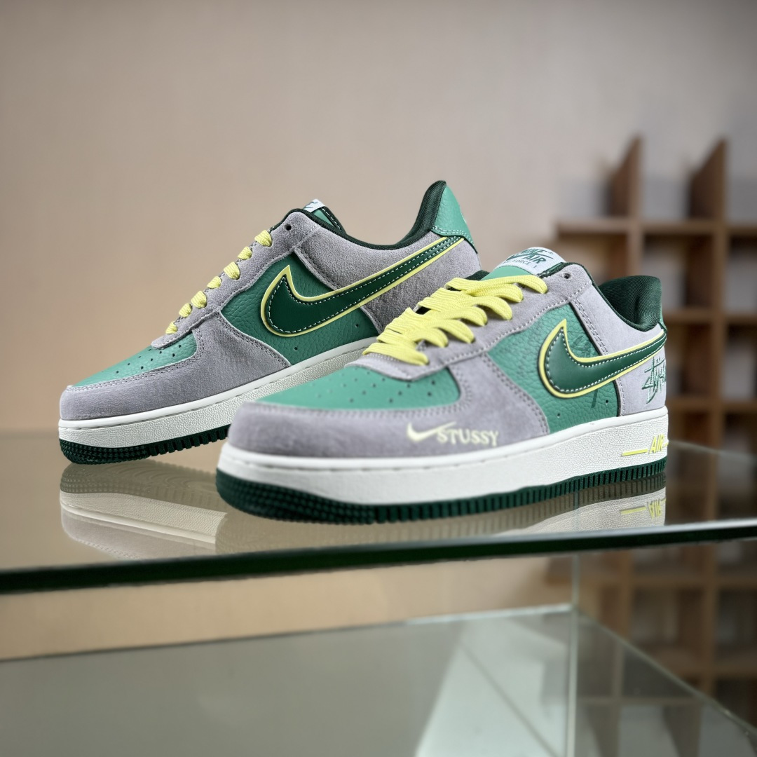 Nike Air Force 1'07 Low 斯图西联名 绿灰猪八 空军一号低帮休闲板鞋 SS1979-007