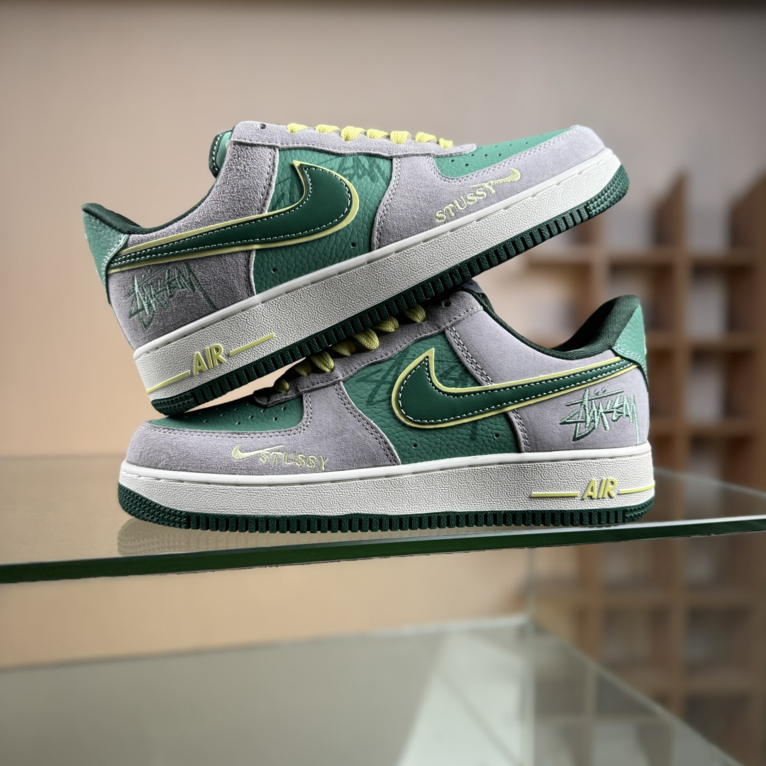 Nike Air Force 1'07 Low 斯图西联名 绿灰猪八 空军一号低帮休闲板鞋 SS1979-007