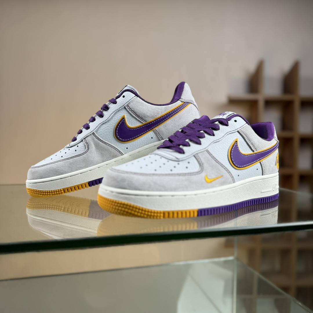 Nike Air Force 1'07 Low NBA联名 紫金湖人 空军一号低帮休闲板鞋 SS1979-004