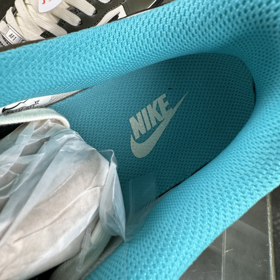 Nike Air Force 1'07 Low 联名 双拼黑绿蓝 空军低帮休闲板鞋 QW5836-022