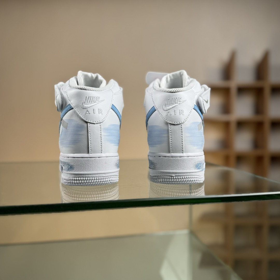 Nike Air Force 1'07 Mid 断勾 喷绘 空军一号中帮休闲板鞋 ZH0316-124