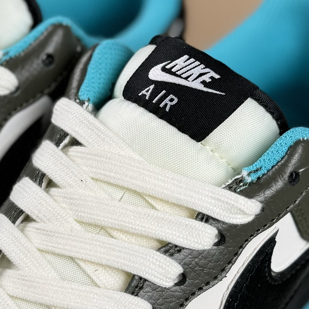 Nike Air Force 1'07 Low 联名 双拼黑绿蓝 空军低帮休闲板鞋 QW5836-022