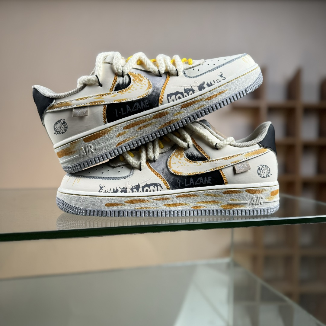 Nike Air Force 1'07 Low ”Graffiti White Paper” 手绘涂鸦 涂鸦白皮书 空军低帮休闲板鞋 DB3301-101