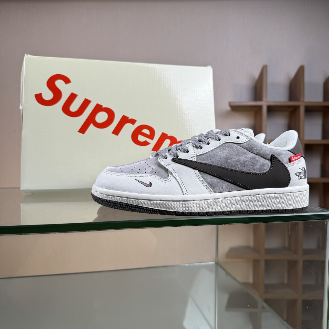 Nike Air Jordan 1 x Travis Scott AJ1倒勾 乔一倒钩 ‘DIY’定制 耐克 低帮文化篮球鞋 DM7866-127