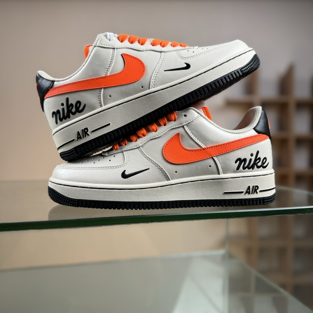 Nike Air Force 1'07 Low 米白艳橙 空军低帮休闲板鞋 NH0601-582