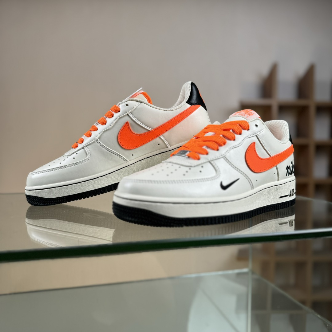 Nike Air Force 1'07 Low 米白艳橙 空军低帮休闲板鞋 NH0601-582
