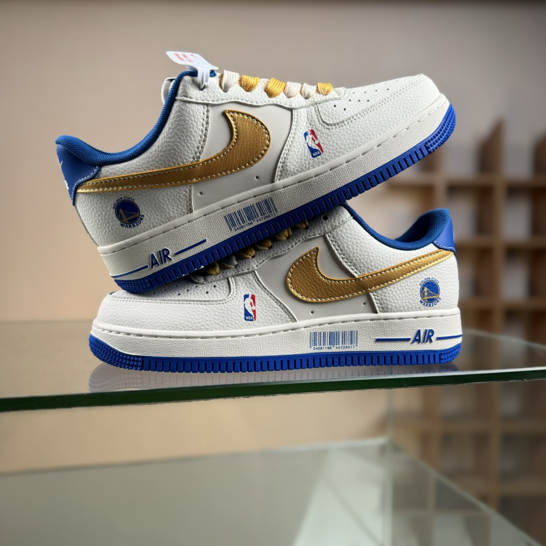 Nike Air Force 1'07 Low 联名 勇士米金勾 空军低帮休闲板鞋 QW5606-270