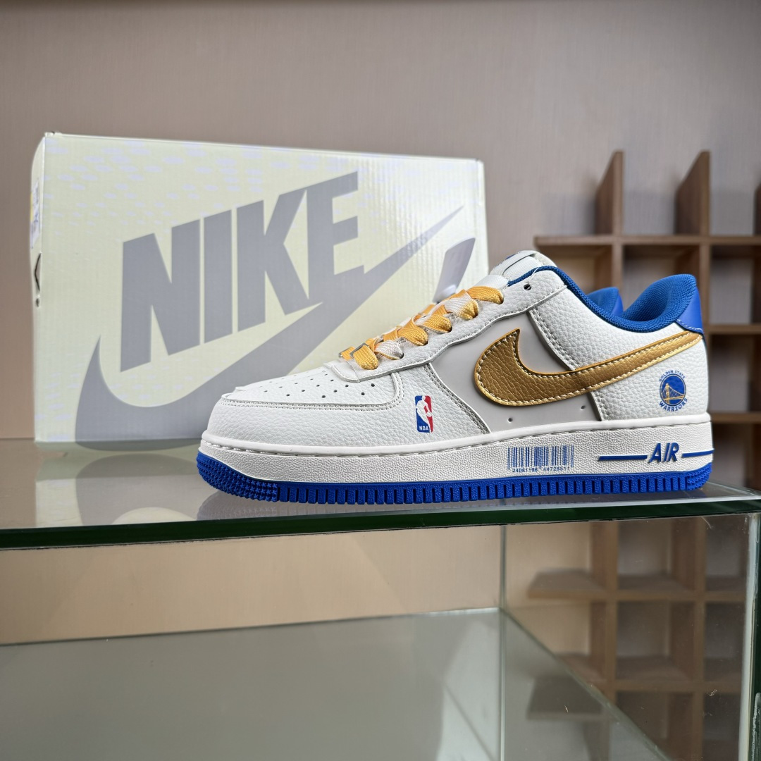 Nike Air Force 1'07 Low 联名 勇士米金勾 空军低帮休闲板鞋 QW5606-270