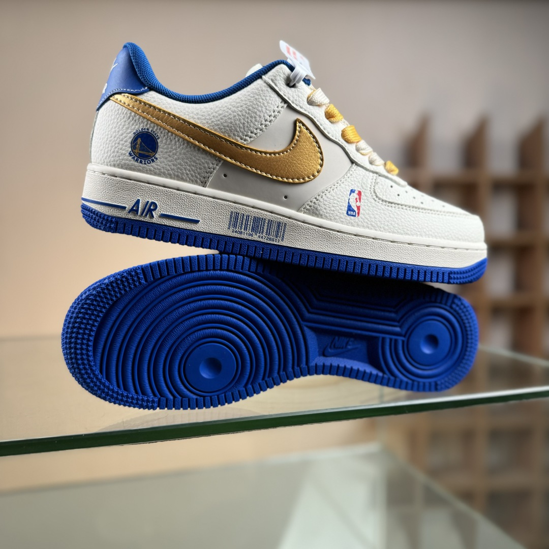 Nike Air Force 1'07 Low 联名 勇士米金勾 空军低帮休闲板鞋 QW5606-270