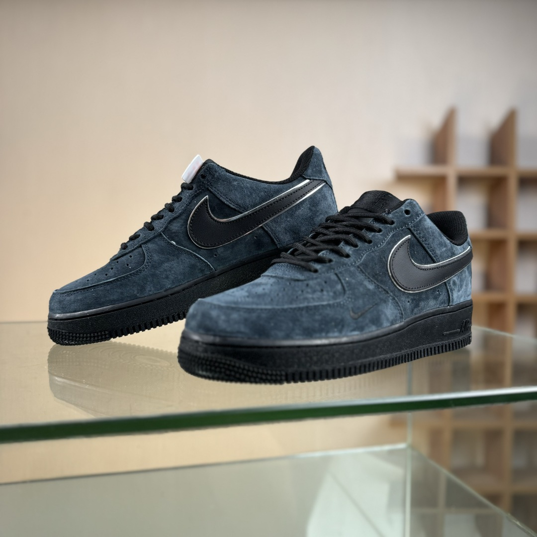 Nike Air Force 1'07 Low 深蓝黑 全麂皮 空军低帮休闲板鞋 ZH0316-157