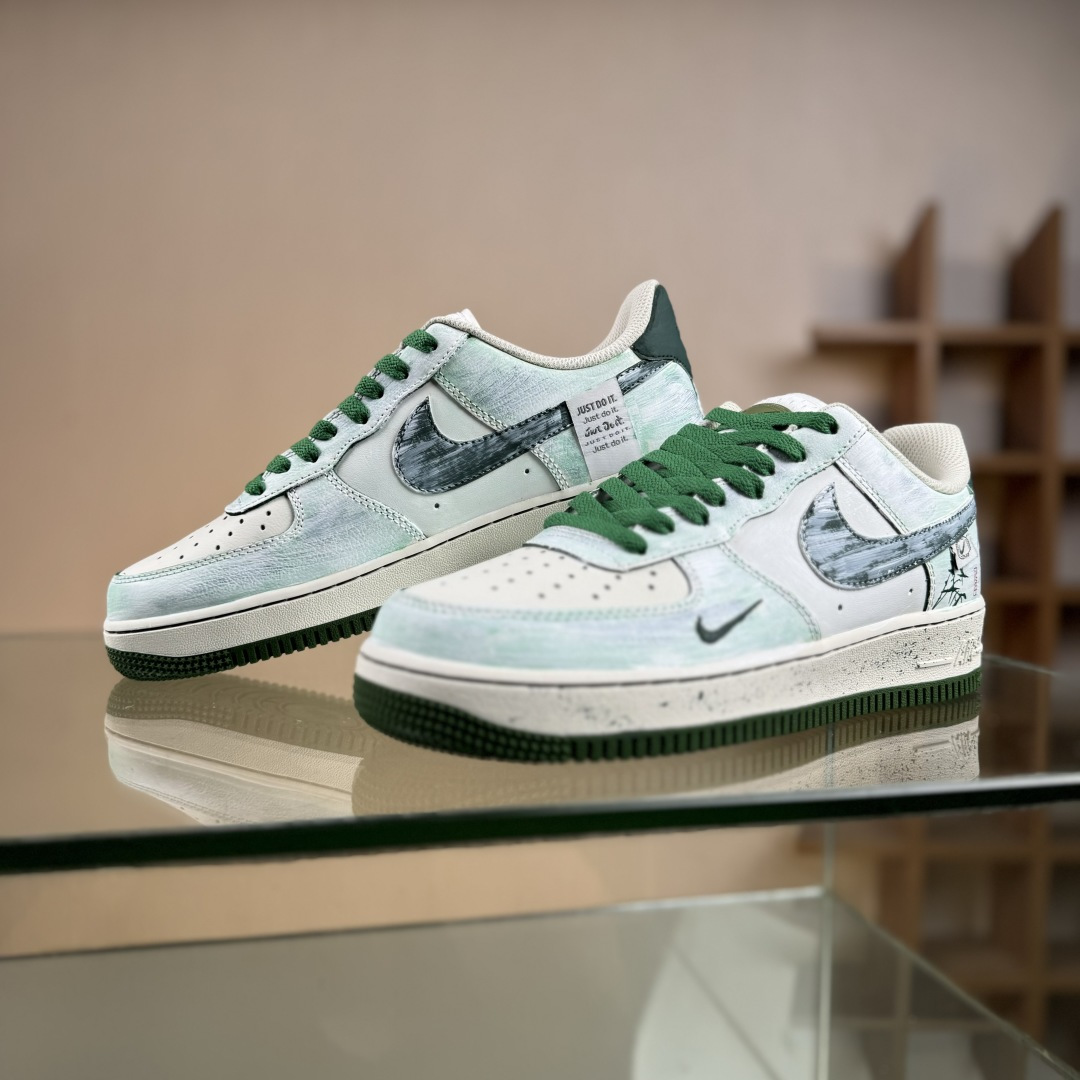 Nike Air Force 1'07 Low ”Bamboo In Ink Wash” 手绘涂鸦 青竹墨韵 空军一号低帮休闲板鞋 FB1839-123 Nike Air Force 1'07 Low ”Bamboo In Ink Wash” 手绘涂鸦 青竹墨韵 空军一号低帮休闲板鞋 FB1839-123