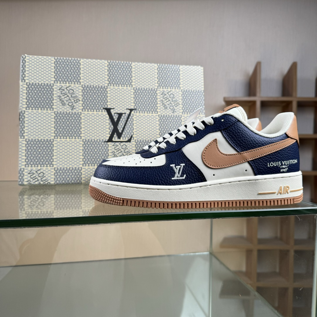 NIke Air Force 1 '07 Low “LV联名--暮蓝杏棕” 空军一号低帮 运动鞋 NH0601-585