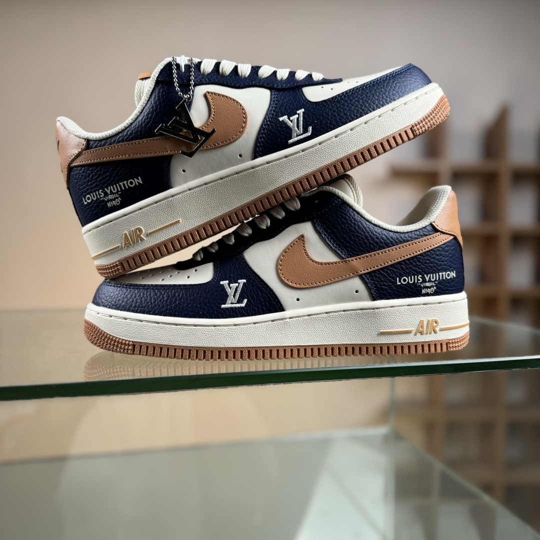 NIke Air Force 1 '07 Low “LV联名--暮蓝杏棕” 空军一号低帮 运动鞋 NH0601-585