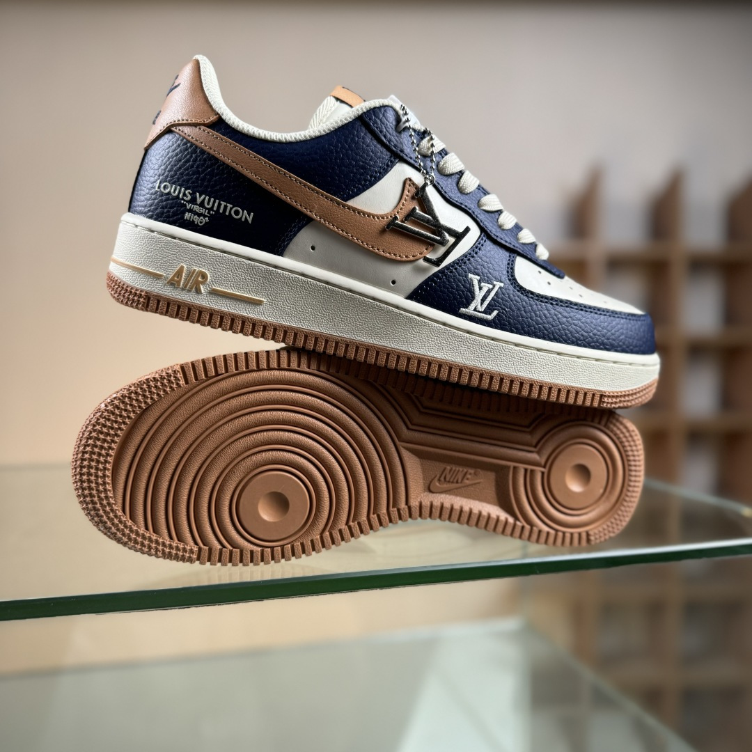 NIke Air Force 1 '07 Low “LV联名--暮蓝杏棕” 空军一号低帮 运动鞋 NH0601-585