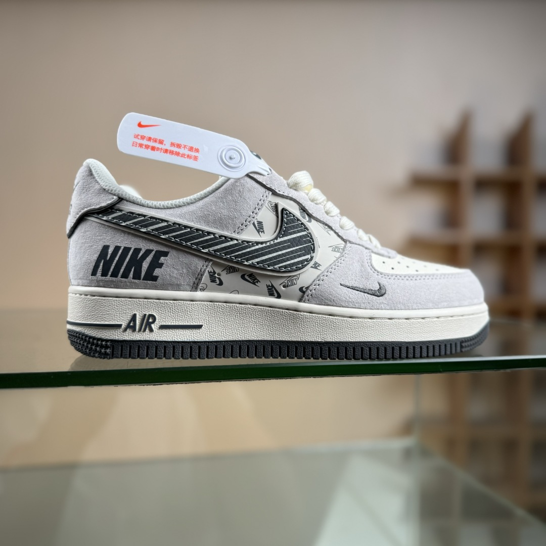NIke Air Force 1 ’07 Low “NIKE-米灰猪八革”空军一号 低帮 运动鞋 休闲鞋 JP8028-071