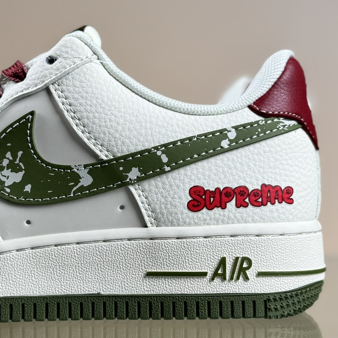 260 Nike Air Force 1 '07 Low “Supreme联名——米红织标绿勾”空军一号 低帮 运动鞋 休闲鞋 QW5606-273-Chinese UA Cheap High Quatity Brand Clothes Bags handbags Sneakers wholesale wholesaler seller from China Factory suppliers Fashion Clothing Shoes best Quality Beautiful Price 260 Nike Air Force 1 '07 Low “Supreme联名——米红织标绿勾”空军一号 低帮 运动鞋 休闲鞋 QW5606-273