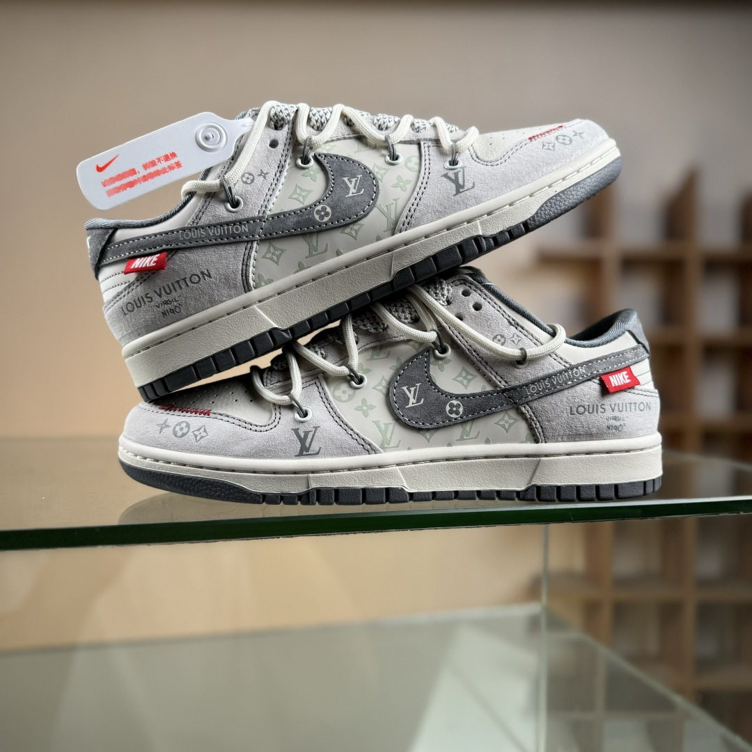 Nike SB Dunk Low LV联名 荔纹勾抽绳 周年高端定制 低帮休闲板鞋 CX5050-Y35