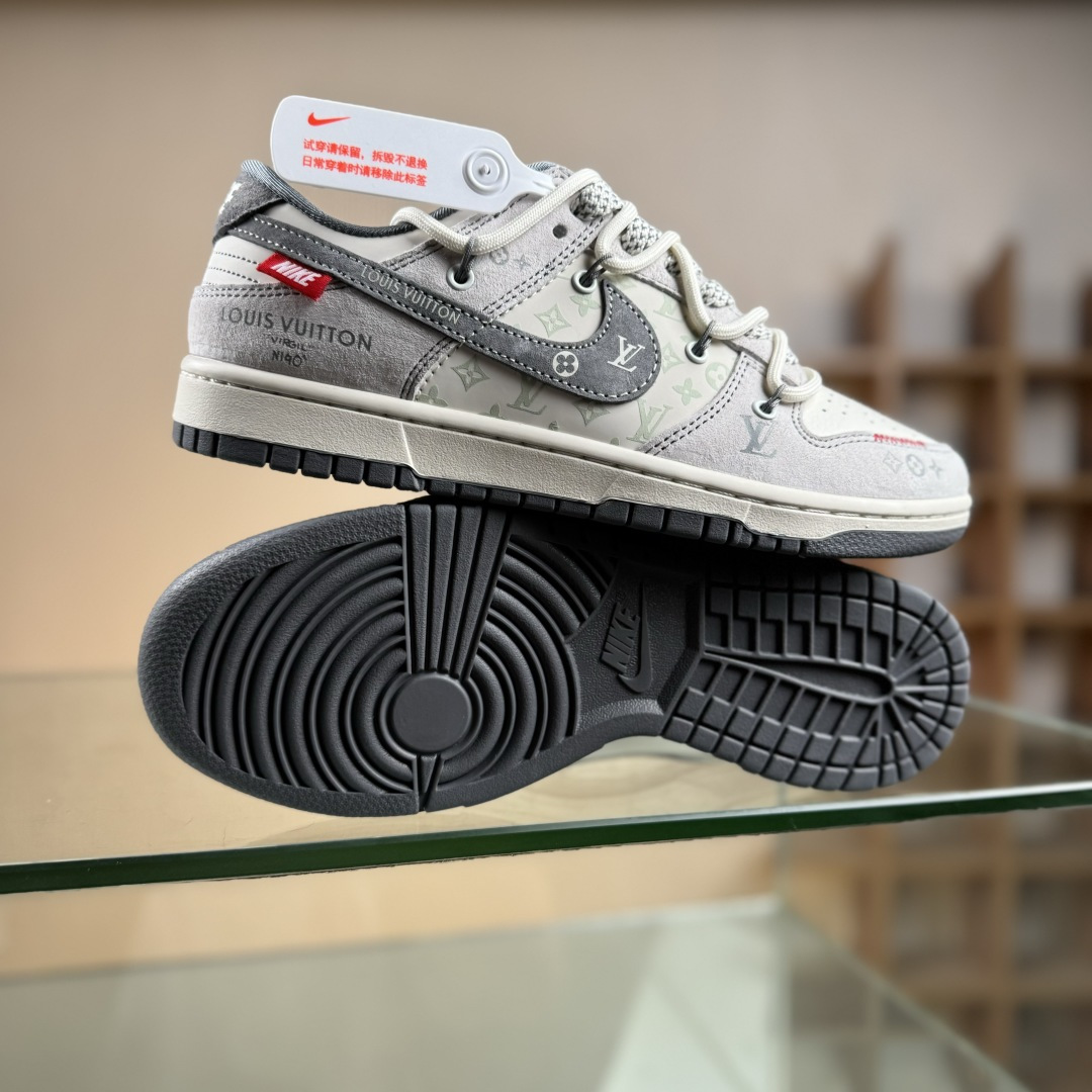 Nike SB Dunk Low LV联名 荔纹勾抽绳 周年高端定制 低帮休闲板鞋 CX5050-Y35