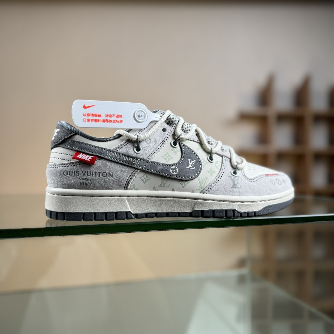 Nike SB Dunk Low LV联名 荔纹勾抽绳 周年高端定制 低帮休闲板鞋 CX5050-Y35