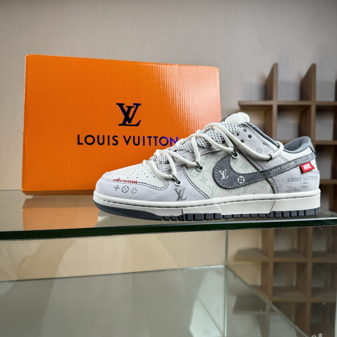Nike SB Dunk Low LV联名 荔纹勾抽绳 周年高端定制 低帮休闲板鞋 CX5050-Y35