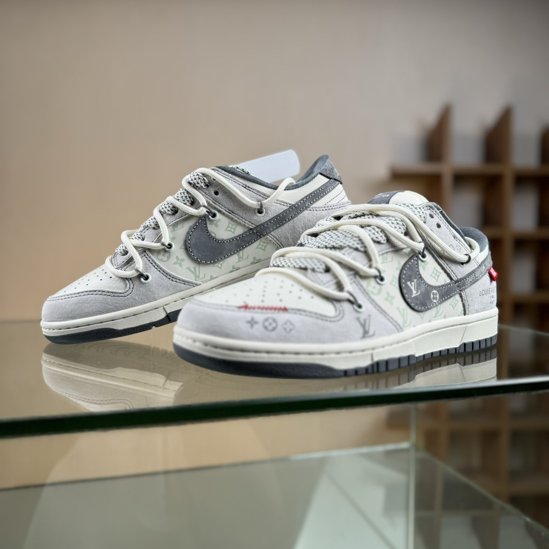 Nike SB Dunk Low LV联名 荔纹勾抽绳 周年高端定制 低帮休闲板鞋 CX5050-Y35