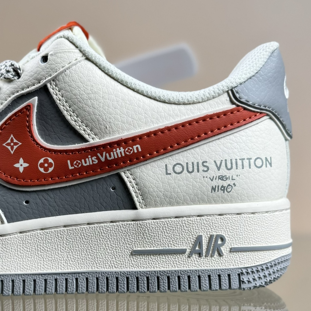 NIke Air Force 1 '07 Low “LV联名-米灰红拼接”空军一号 低帮 运动鞋 休闲鞋 JP8028-070
