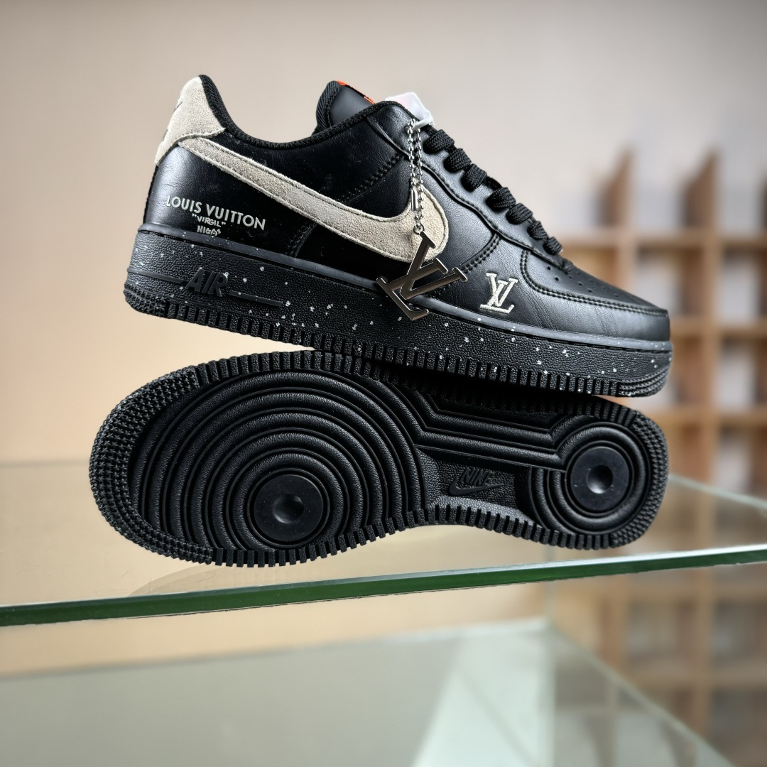NIke Air Force 1 '07 Low “LV联名--墨黑星点” 空军一号低帮 运动鞋 休闲鞋 NH0601-586