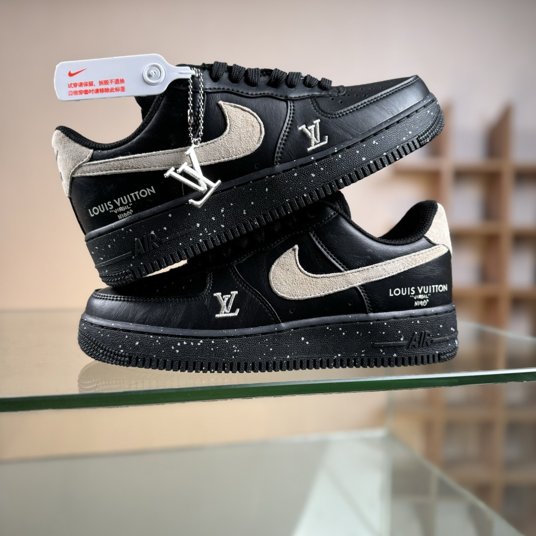 NIke Air Force 1 '07 Low “LV联名--墨黑星点” 空军一号低帮 运动鞋 休闲鞋 NH0601-586