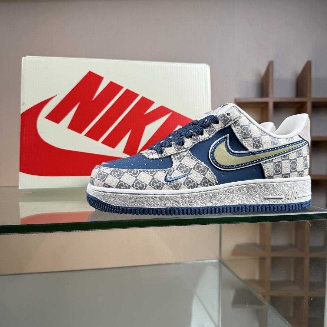 Nike Air Force 1'07 Low 联名 米白蓝 空军一号低帮休闲板鞋 XL1979-127