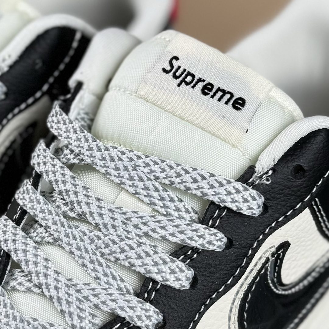 Nike Air Force 1'07 Low Supreme联名 米黑红 空军一号低帮休闲板鞋 DF0188-106