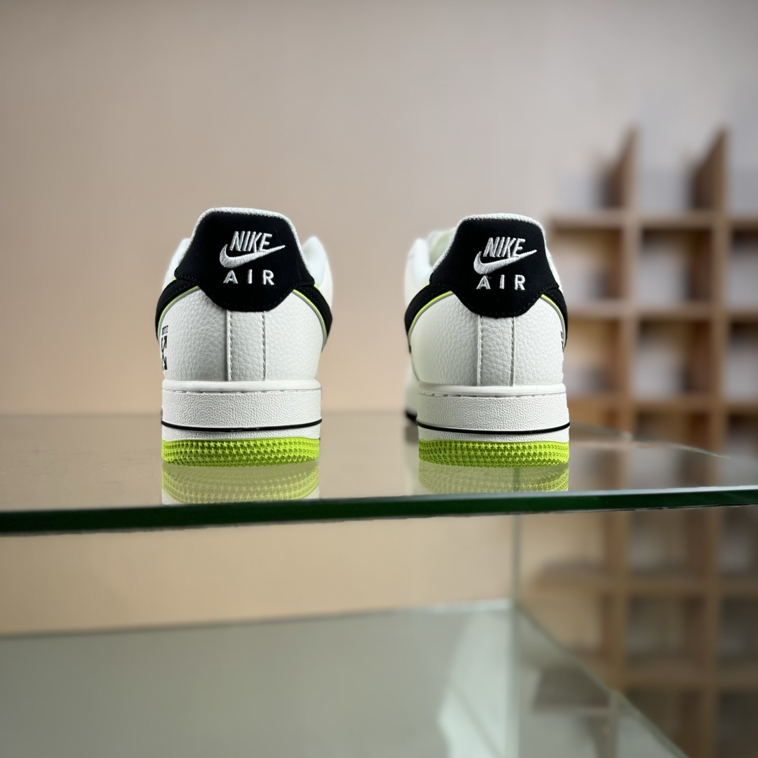 Nike Air Force 1'07 Low 联名 双拼米黑绿 空军一号低帮休闲板鞋 QW5836-023