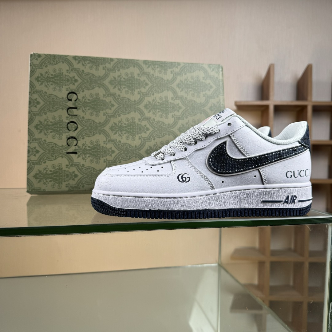 Nike Air Force 1'07 Low 古驰联名 牛仔蓝印花 空军一号低帮休闲板鞋 XX3168-196 Nike Air Force 1'07 Low 古驰联名 牛仔蓝印花 空军一号低帮休闲板鞋 XX3168-196