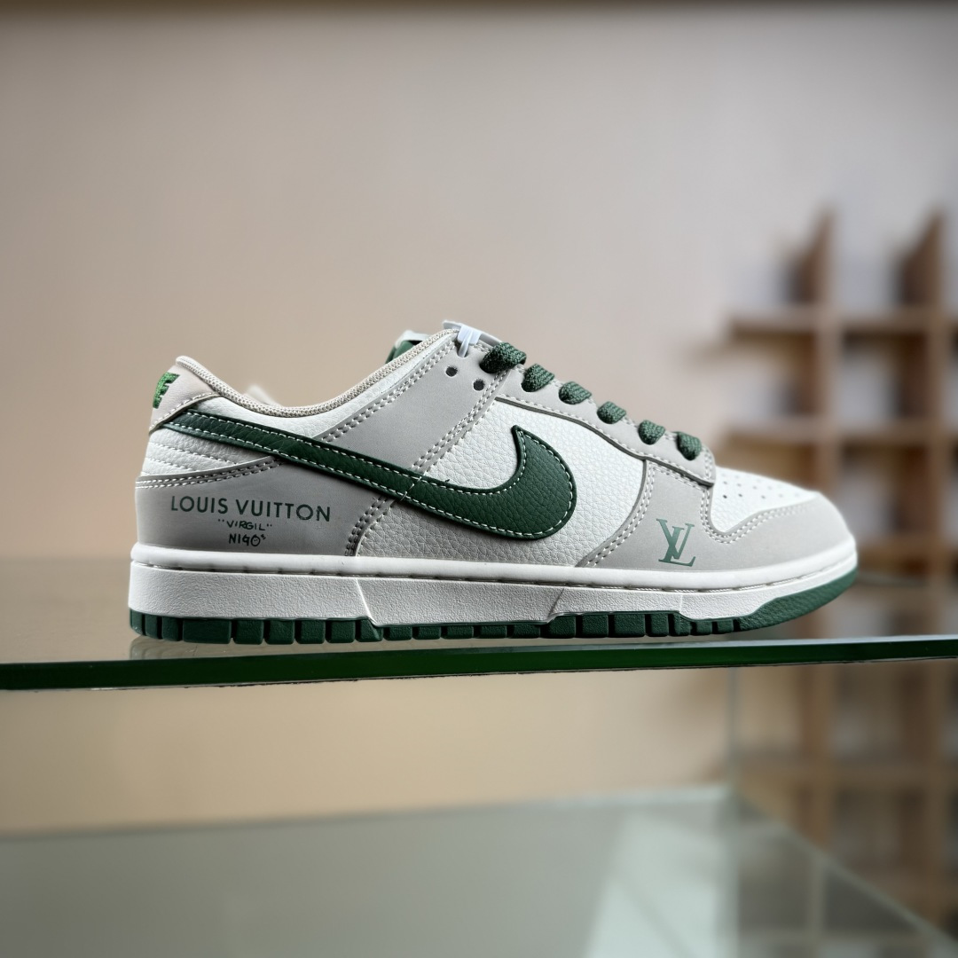 Nike SB Dunk Low“ LV联名—米灰军绿” 周年高端定制 低帮休闲板鞋 JP1628-001 Nike SB Dunk Low“ LV联名—米灰军绿” 周年高端定制 低帮休闲板鞋 JP1628-001