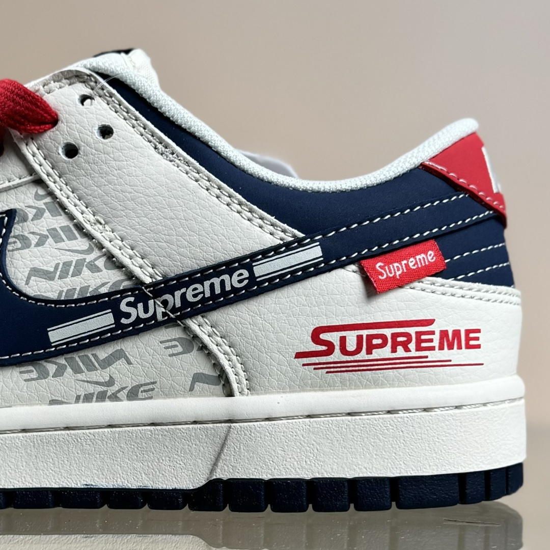 Nike Dunk Low Retro “Superme联名---米白蓝红”高端定制 低帮复古篮球鞋 XD1588-241